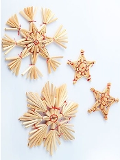 traditional German Christmas stars made from straw